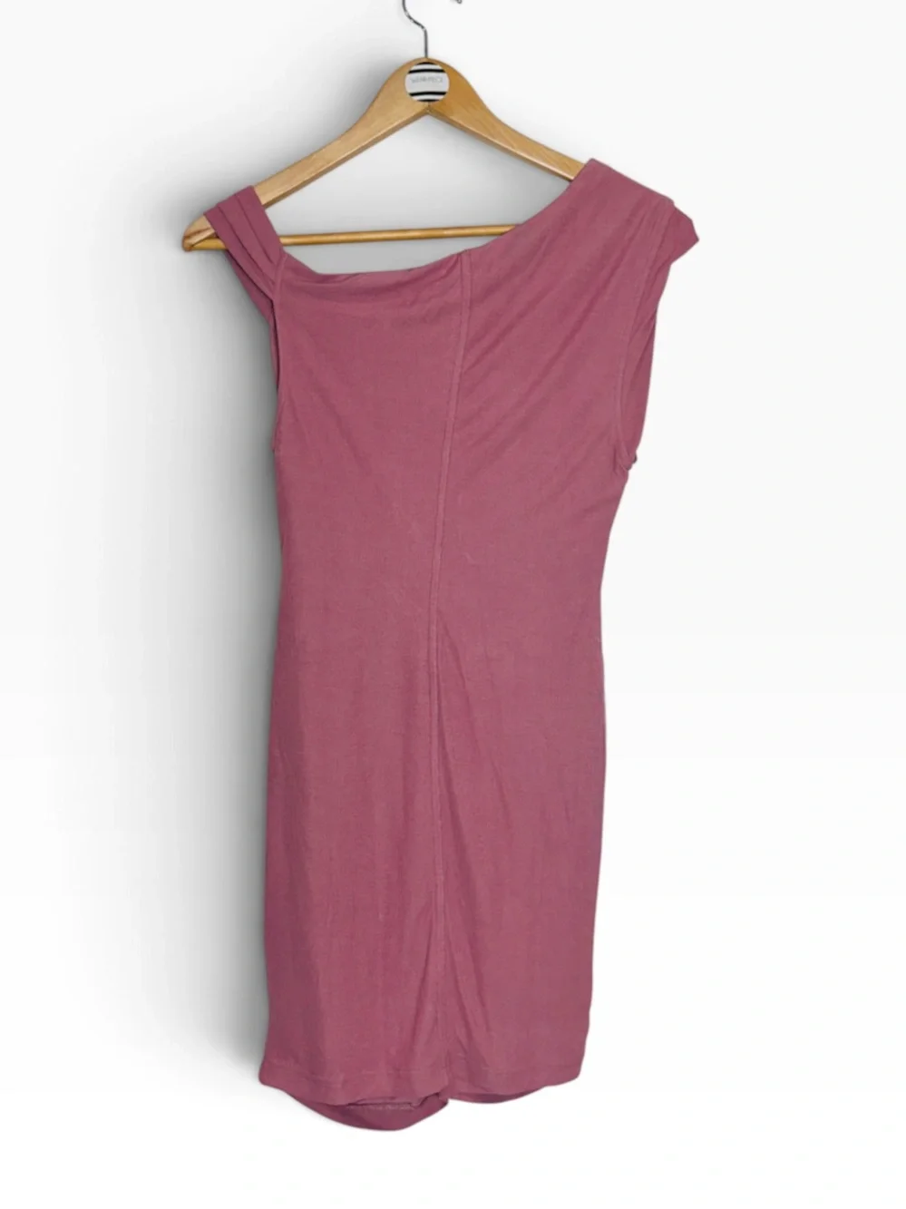 Free People Madeline Mauve Pink Ribbed Ruched Mini Dress